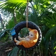 thumbnail image 2 of GUOOL Sculpture en Résine Figurines d'Animaux Pendentif d'Arbre Statue de Jardin Balançoire, 2 of 9