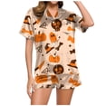 thumbnail image 1 of Fgnfyis Pyjama Décontracté Imprimé pour Femmes et Ensemble de Shorts Pyjama d'Halloween Femmes Orange_004 L, 1 of 6