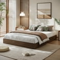 thumbnail image 4 of TEQIN Full Platform Bed Base,Wood Platform Bed with Sturdy Wooden Slats, Floor-Standing Bed Frame, Modern Minimalist Design Bed Frame, No Box Spring Needed, Easy Assembly, 4 of 9