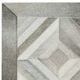 thumbnail image 3 of SAFAVIEH Studio Leather Ulysses Geometric Runner Rug, Grey, 2'3" x 7', 3 of 5