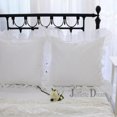 thumbnail image 1 of DEKAXID 1 pieza Princesa Blanco Puro Doble Capa Encaje Volante Algodón Boda Puro Algodón Ropa de Cama Funda de Almohada Funda de Almohada Decoración de Otoño, 1 of 4