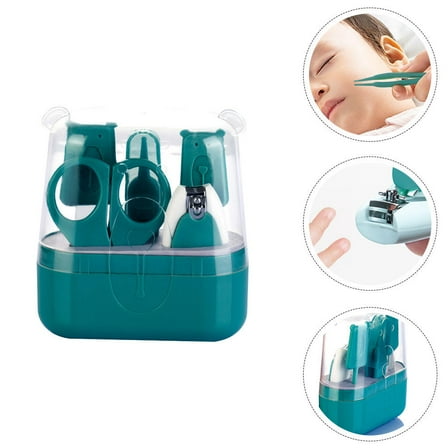 Baluue Nail Care Kit Nail Clipper Set With Ergonomic Trimming Tools For Adorable Design For Newborns And Green