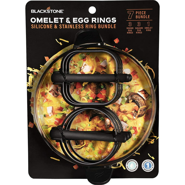 Laxinis World Eggs Rings, 4 Pack Stainless Steel Egg Cooking Rings, Pancake Mold for Frying Eggs and Omelet