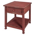 thumbnail image 1 of Alaterre Meuble Table d'Appoint Style Cottage Rustique Rouge Finition Antique, 1 of 6