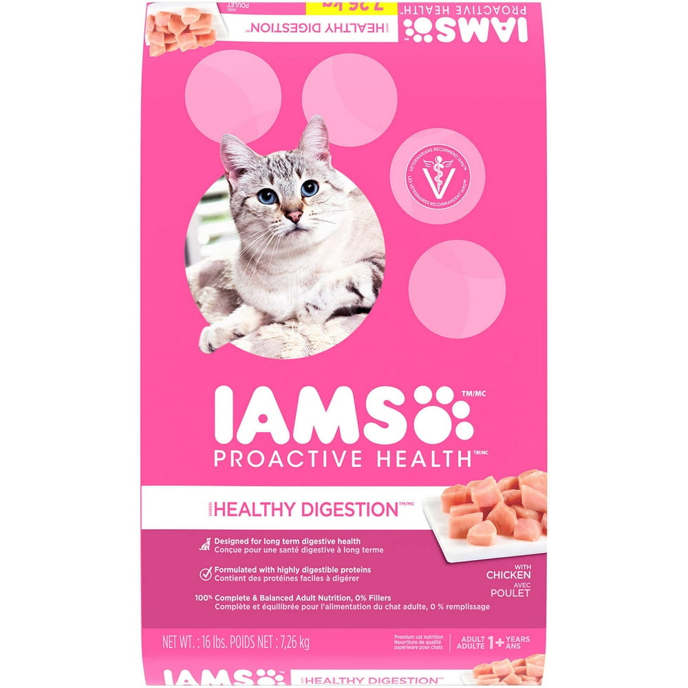 Iams Proactive Health Healthy Digestion Dry Cat Food, 16 Lb Walmart