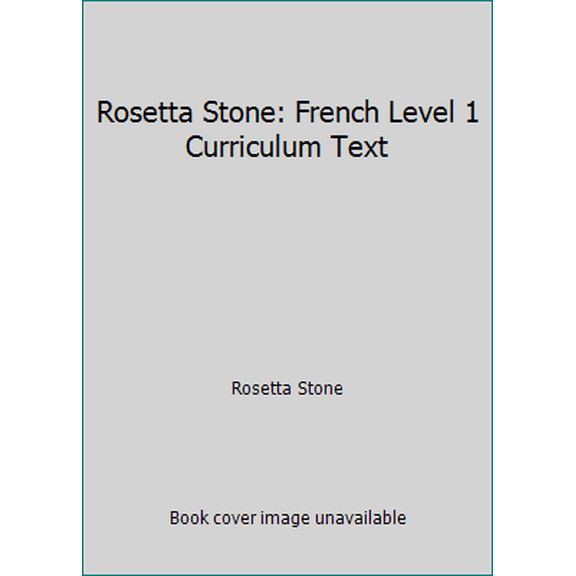 Pre-Owned Rosetta Stone: French Level 1 Curriculum Text (Paperback) 1883972094 9781883972097