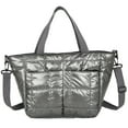thumbnail image 2 of Women Nylon Shoulder Bag Design Space Padded Messenger Bag Solid Color Handbag, 2 of 6