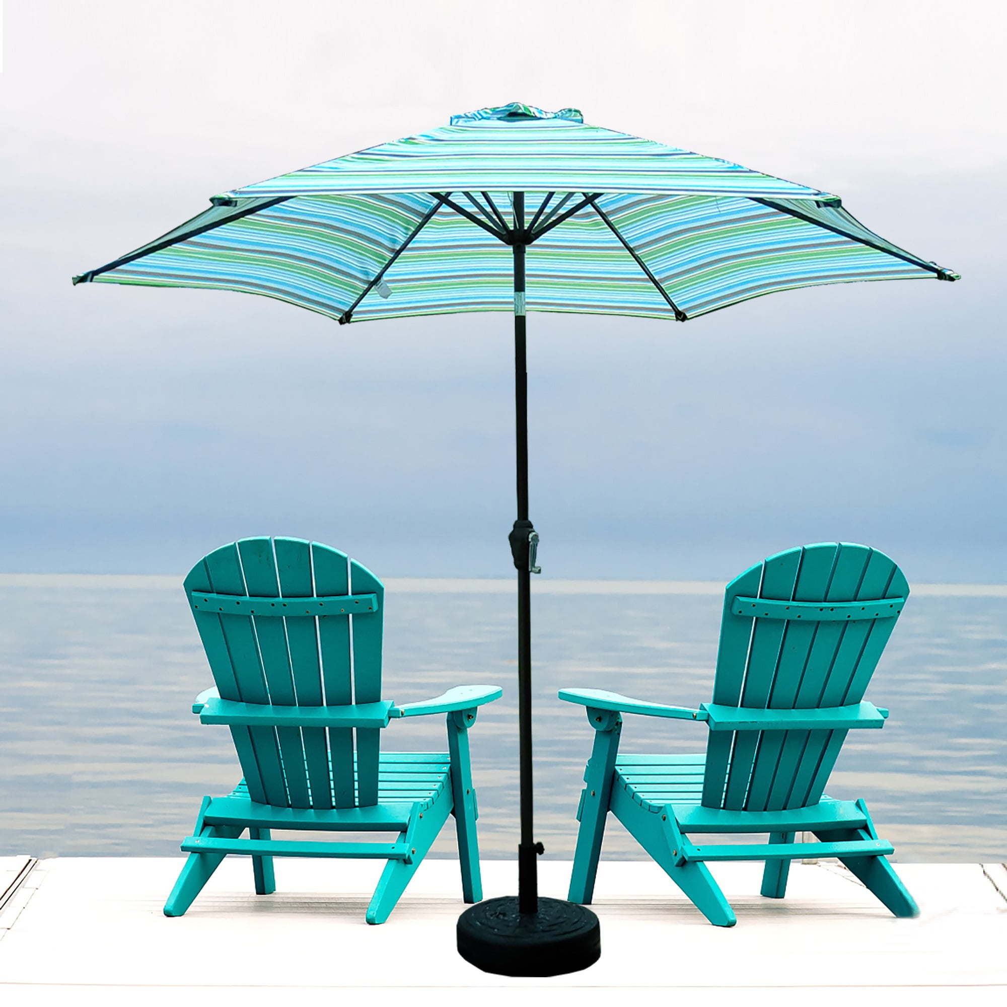 Details about   9.7' Patio Umbrella Polyester Tilt Sun Shade Market Garden Outdoor Beach w/Crank 