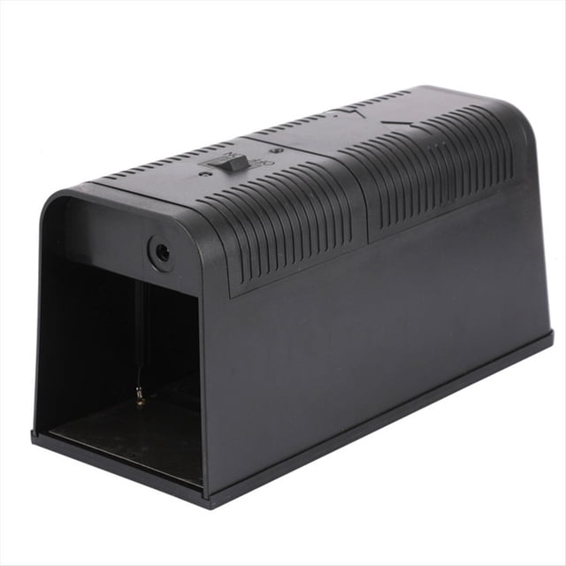 Trampa para Ratones Eléctrica de 5000 V, Potente Trampa para Ratas para Interiores, con Puerta Antiescape para el Hogar y el Garaje, Color Negro