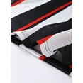 thumbnail image 6 of Whichone Men's Raglan Sleeve Striped Short Sleeve T-Shirt - Bold Black,White & Red Stripes,Soft & Breathable Tee for Sports,Casual,Daily Wear (Sizes M-XXL), 6 of 8