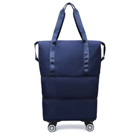 GASTROPOD 2026 New 26In Foldable Travel Bag Expandable, Rolling Duffle Bag with Wheels, Weekender Travel Bag with Rolling Wheels, Tote Bag for Travel, Weekend, Gym, Vacation Dark Blue