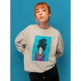 thumbnail image 2 of Pastell Classy Woman Sweatshirt Women's -Hulya Ozdemir Designs, Female x-Large, 2 of 4