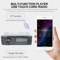 thumbnail image 3 of Reproductor estéreo con retroiluminación LED de radio FM con pantalla táctil de audio para automóvil compatible con Bluetooth, 3 of 9