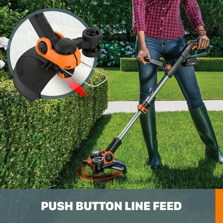 WORX - 20V Cordless Grass Trimmer, Hedge Trimmer, and Leaf Blower Combo Kit (2 x 2.0 Ah Batteries & 1 x Charger) - Black