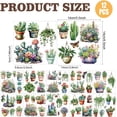 thumbnail image 2 of 12 Sheets 12 Style PVC Stickers Heat Transfer Film for Window Decoration Cactus 140x140mm 1 sheet/style, 2 of 7