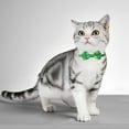 thumbnail image 4 of Nilvkv Irish Festival Bow Cat Collar Polyester Adjustable with Bells for Pets to Add Fashion Sense During Holidays, 4 of 6