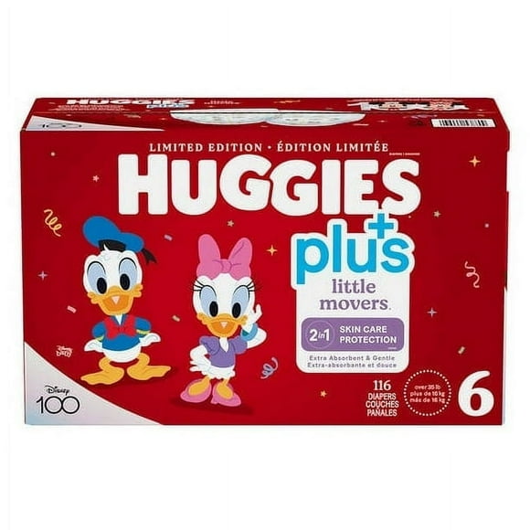 Huggies Little Movers Plus Diapers, Sizes 6 | 116 Diapers