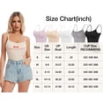 thumbnail image 3 of Women'S Tank Tops With Built-in Bra Comfortable and Breathable, Suitable for Both Outer and Inner Wear With thin Spaghetti Straps White M, 3 of 7
