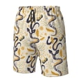 thumbnail image 5 of Kdxio Snake And Floral Pattern Mens Casual Shorts - Drawstring Summer Beach Sports Shorts for Men, 5 of 9