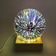 thumbnail image 4 of 3D Starburst noche luz cristal LED lámpara de mesa color cambiante decorativo USB (fuegos artificiales), 4 of 8