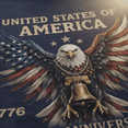 thumbnail image 2 of USA 250th Anniversary T-Shirt 1776-2026, Vintage Eagle American Flag Graphic Tee, Heavyweight Cotton Patriotic Shirt Unisex, 2 of 8