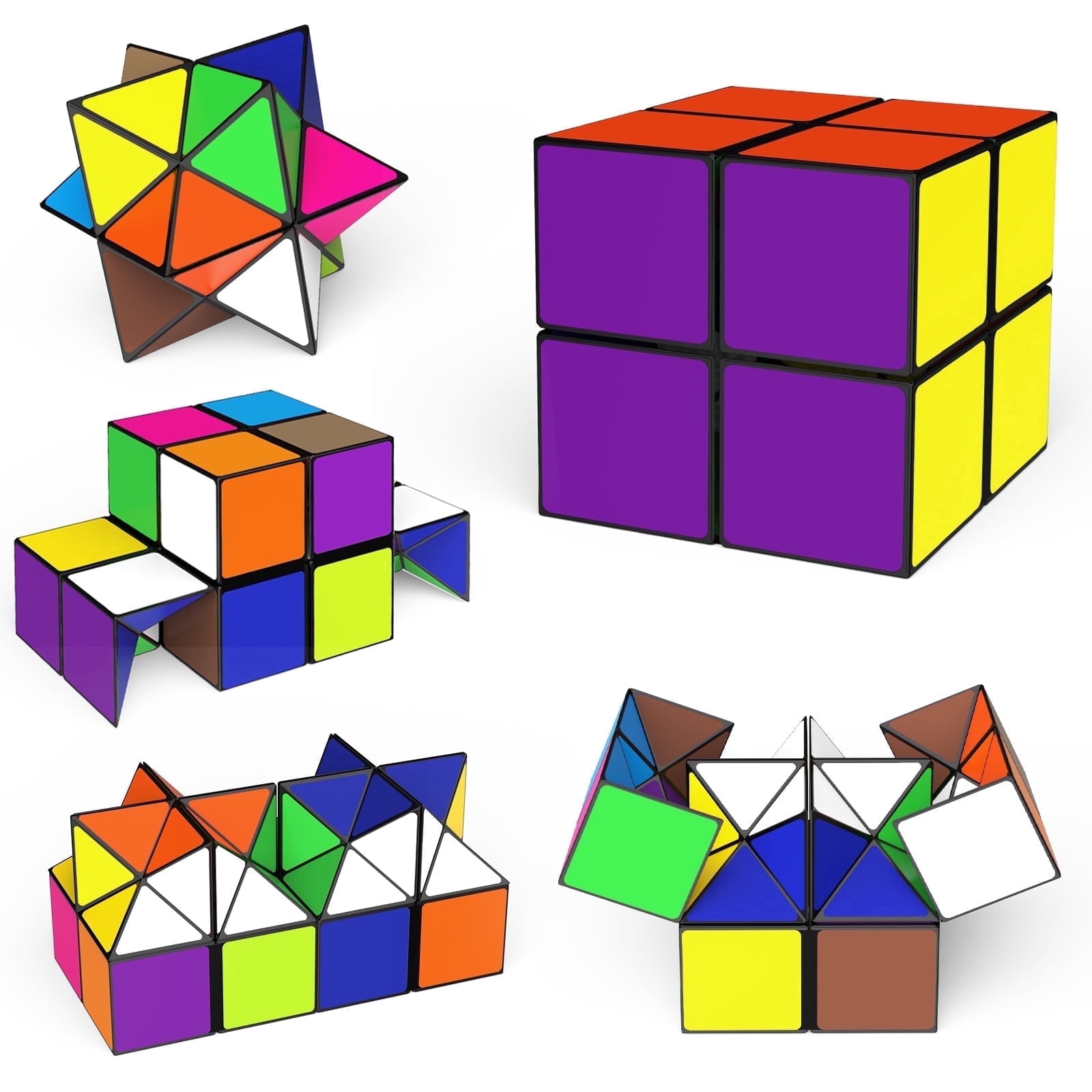 TOSY Cubo magnetico 2 x 2 – 8 blocchi, giocattolo 2 in 1