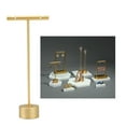 thumbnail image 3 of lionlar Gold Metal Jewelry Display Rack Holder Showcase Store Use for Necklaces Bracelet 3x1.5x14.5cm, 3 of 5