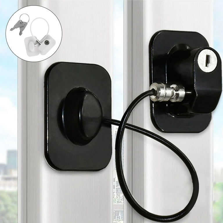 Willstar Child Safety Lock Window Kids Securitys Refrigerator Door Lock Limit with-Key US, Size: 1pcs, Black