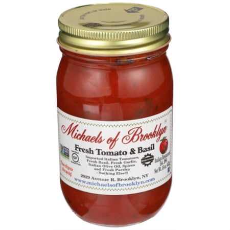 Michaels Of Brooklyn: Sauce Pasta Tomato Basil  16 Oz