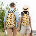 thumbnail image 6 of Balery Sunflowers And Bee Vintage Canvas Backpack for Men and Women - Large Capacity, Durable Travel Laptop Bag for School, Work, Hiking, and Outdoor Activities, 6 of 7