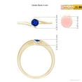 thumbnail image 5 of Angara Natural 0.33 Ct. Blue Sapphire Solitaire Ring in 14K Yellow Gold for Women (Ring Size: 3), 5 of 10
