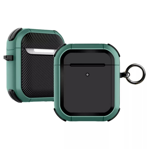 Funda Uso Rudo Gadget Collection Mx para Airpods 2a Generacion + Gancho Verde
