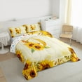 thumbnail image 3 of jejeloiu Blossoming Sunflower Flowers Bedding Comforter Set,Country Flower Print Twin Comforter Sets,First Letter O Bedding Set For Girls,Super Cozy Room Decor Reversible,2-Piece, 3 of 8