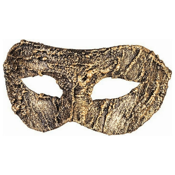 Halloween Textured Half Mask Gold