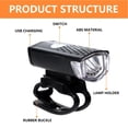 thumbnail image 4 of SharkTRUE Bike Light, Headlight Bike Bicycle Head Light Front Light Cycling USB Rechargeable LED Light, Easy to Install Super Bright Rechargeable Bicycle Front Headlight for Night, 4 of 8