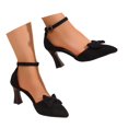 thumbnail image 3 of Jane Wardrobe Women’S Patent PU Mary Jane Pumps, Square Toe Ankle Strap Block Heel Dress Shoes, Comfortable Low Chunky Heel Casual Party Heels, 1 Pair, Sizes 35 Through 42, 3 of 7