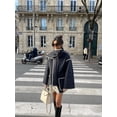 thumbnail image 3 of Fashion Loose Wool Coat With Scarf Women Elegant Pockets Long Sleeve Warm Jacket Lady 2023 Winter Single Breasted Thick Outwear, 3 of 4