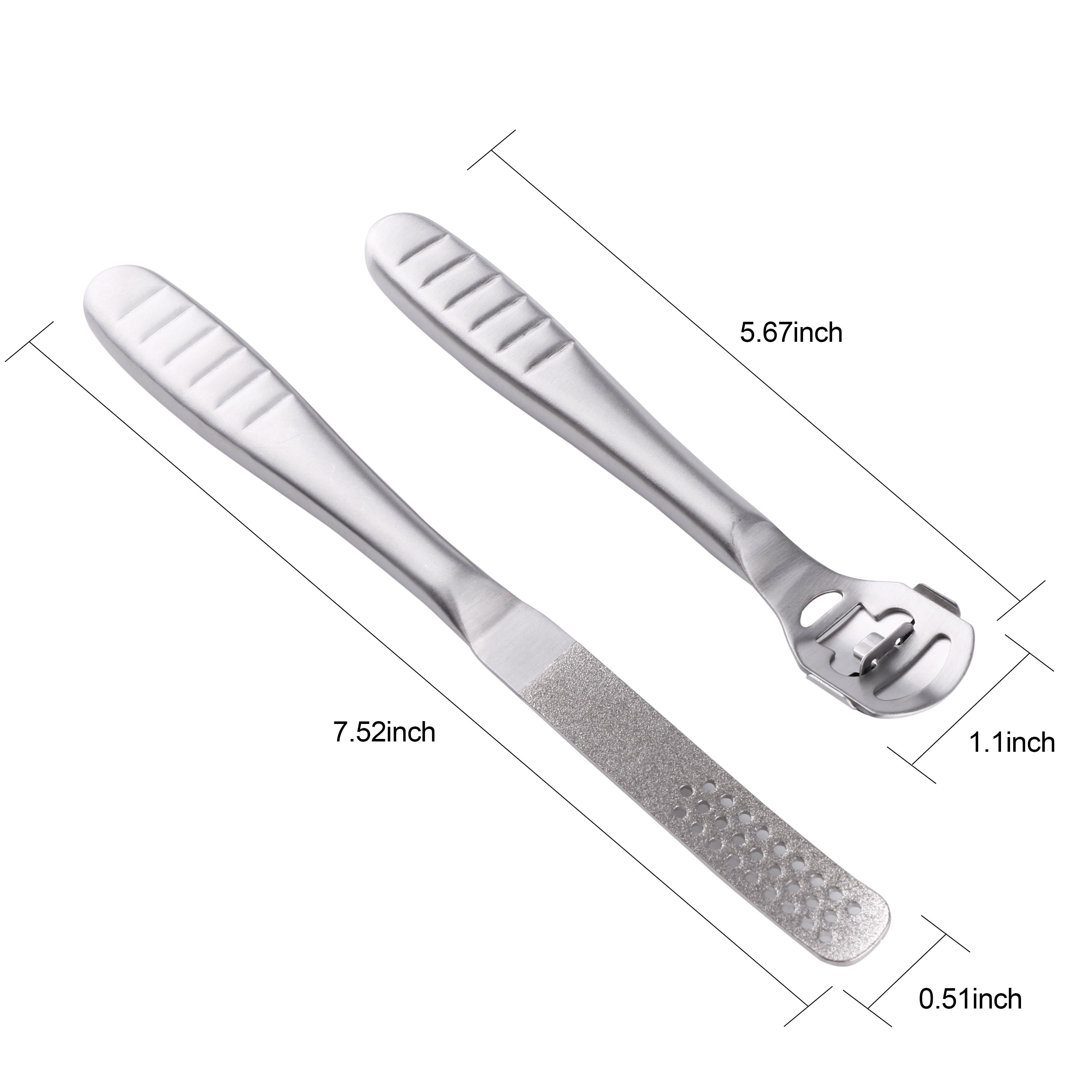 2PCS Foot Skin Planer blade Professional Pedicure planer Feet Scraper Dead  Skin Blade Stainless Steel pedicure callus remover