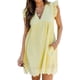 thumbnail image 5 of Vestido Con Cuello En V, Vestido Con Mangas Con Volantes, Dobladillo Con Ojales, Diseño De Encaje Forrado Con Pantalones Cortos Para Uso Diario, 5 of 6