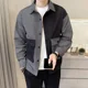 thumbnail image 5 of Camisas para hombre, camisa de hombre negra a rayas, de algodón, de diseñador social, baratas, con estilo, estilo coreano normal y regular, 5 of 5