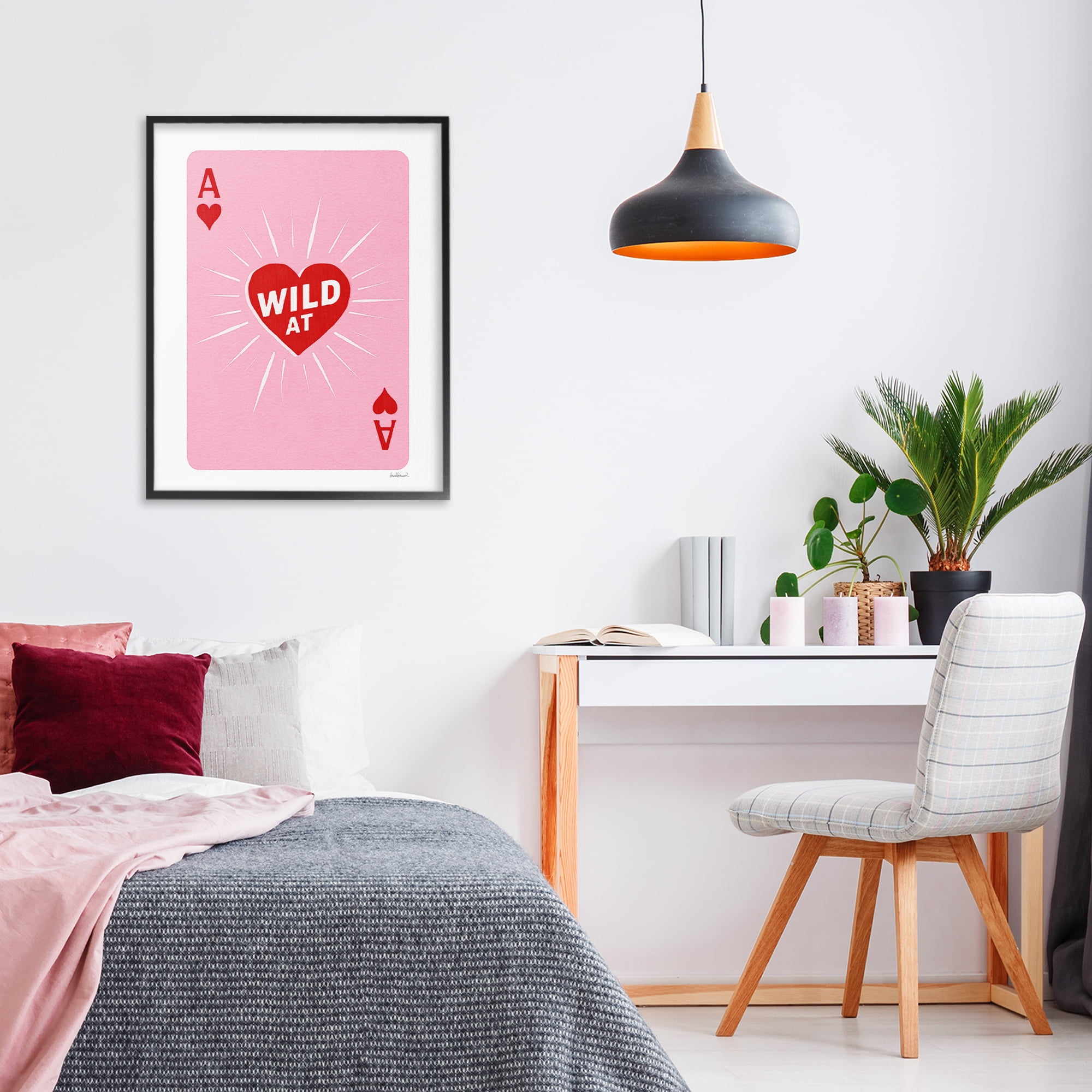 Wild At Heart Card Black Framed Giclee Art, design by Amanda Greenwood