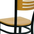 thumbnail image 6 of Flash Furniture HERCULES Series Black Slat Back Metal Restaurant Chair - Natural Wood Back & Seat, 6 of 11