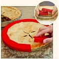 thumbnail image 2 of Adjustable Pie Crust Shield 2Pcs/Set, Silicone Pie Protectors Bake Crust Protector Pie Crust Protector Cover Kitchen Tool for Baking Pie Pizza, Fit 8-11.4 Inch Pies Reusable Pie Shield, 2 of 5