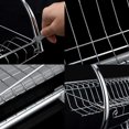 thumbnail image 4 of AUGIENB 2 Tier Dish Rack Drying Rack Sink Rack Dish Drainer Stainless Steel Kitchen Cutlery Holder Storage Rack with Utensil Holder Drain Board Cutting Board Bracket, Silver, 4 of 5