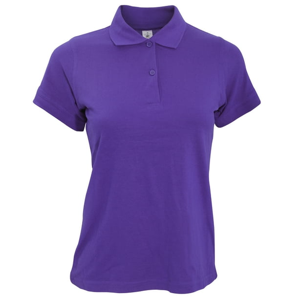 B&C- Polo de manga corta Safran Pure para mujer (Púrpura)