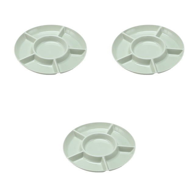 Bewildely Bandeja para refrigerios de PP de 3 piezas con almacenamiento adecuado para todas las ocasiones y bandeja de almacenamiento liviana Almacenamiento y organización del hogar Verde