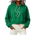 thumbnail image 2 of Neewe Women’s 2026 Fall Plain Long Sleeve Hoodie Pullover Sweatshirt Lightweight Casual Tops Blouse, 2 of 5