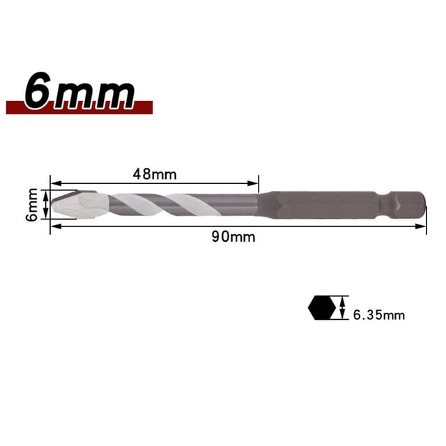 Perceuse Excentric 6-12mm pour Carrelage en Verre, Perceuse Triangulaire