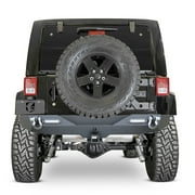 Vijay Textured Rear Bumper Compatible With 2007-2017 Jeep Wrangler JK/JKU with LED Lights