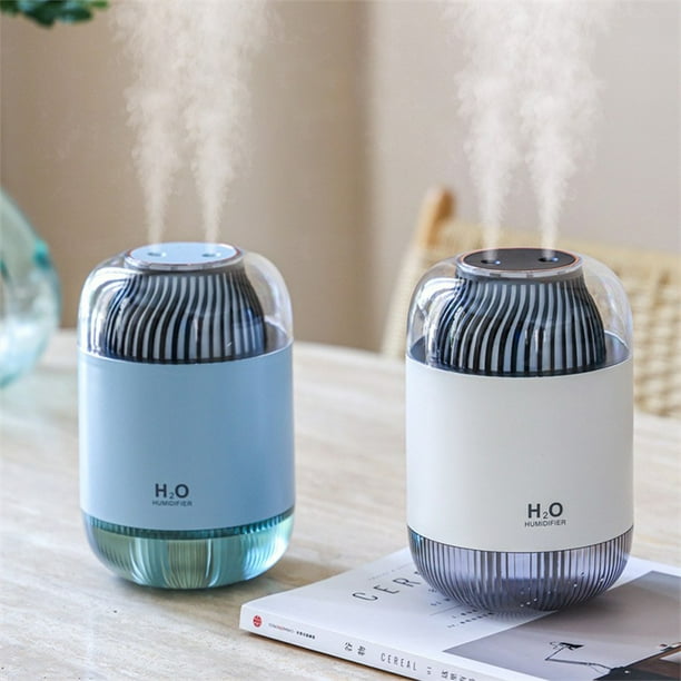 Large Capacity Air Humidifier with Night Light Portable Car interior Moisturizing Mist Diffuser Rechargeable Mist Maker Sprayer Living Room White